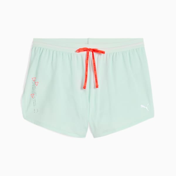 RUN Women's 3" Split Shorts, Peaceful Blue, extralarge